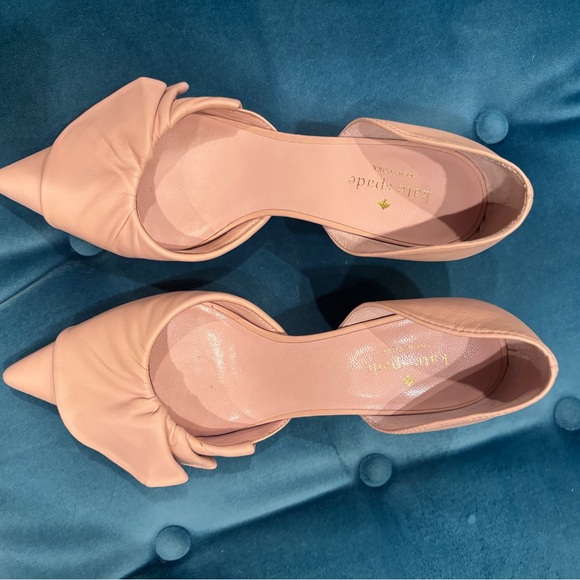 Kate Spade “Shayna” D’Orsay style pumps sz 9 ballet pink/blush pink leather EUC - Picture 4 of 8